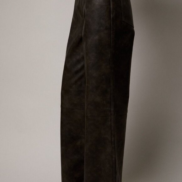 Wide Leg Faux Leather Pants - Picture 4 of 7